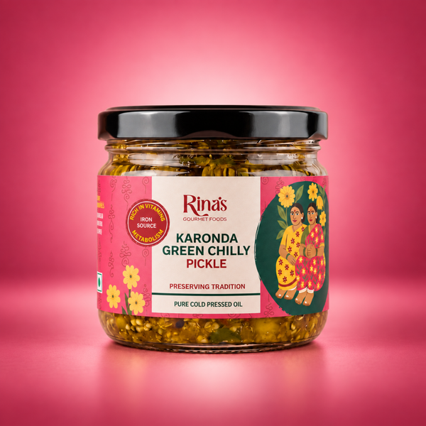 Karonda Green Chilly Pickle | Karonda Hari Mirchi Achar