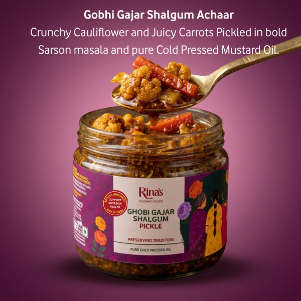 Gobhi Gajar Shalgum Pickle | Sweet Sour