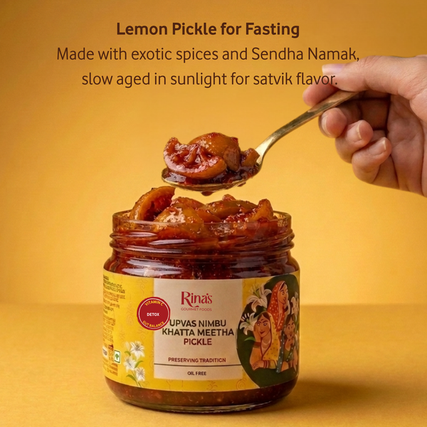 Upvas Nimbu Khatta Meetha Pickle | In Rock Salt