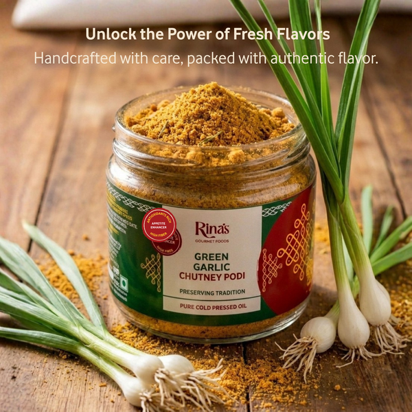 Green Garlic Leaves - Chutney Podi