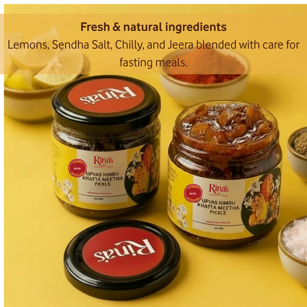 Upvas Nimbu Khatta Meetha Pickle | In Rock Salt