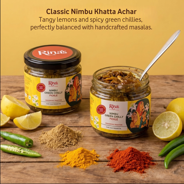 Nimbu Green Chilly Pickle | Nimbu Mirchi Khatta Achar