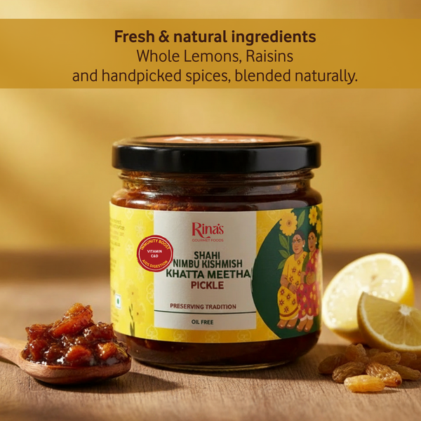 Shahi Nimbu Kishmish Khatta Meetha Pickle