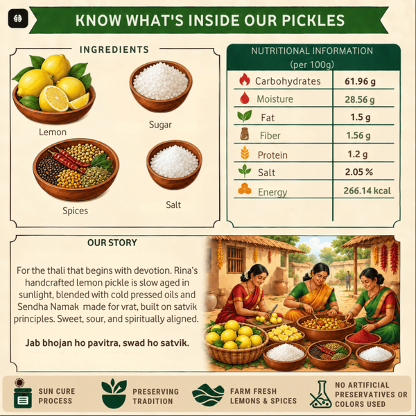 Upvas Nimbu Khatta Meetha Pickle | In Rock Salt