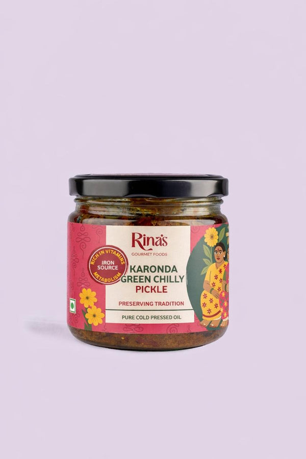 Karonda Green Chilly Pickle | Karonda Hari Mirchi Achar