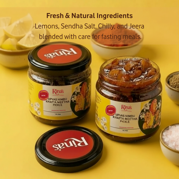 Upvas Nimbu Khatta Meetha Pickle | In Rock Salt