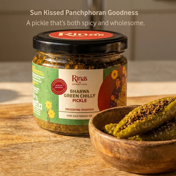 Bharwa Green Chilly Pickle | Stuffed Hari Mirchi Achar