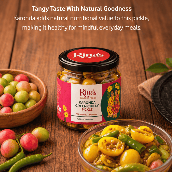 Karonda Green Chilly Pickle | Karonda Hari Mirchi Achar