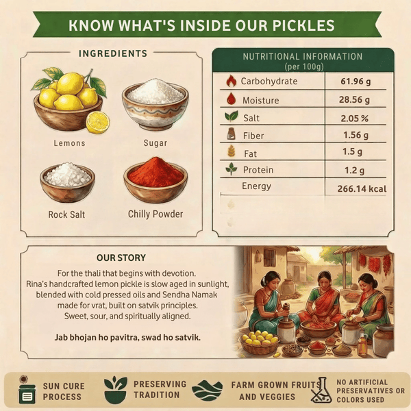 Upvas Nimbu Khatta Meetha Pickle | In Rock Salt